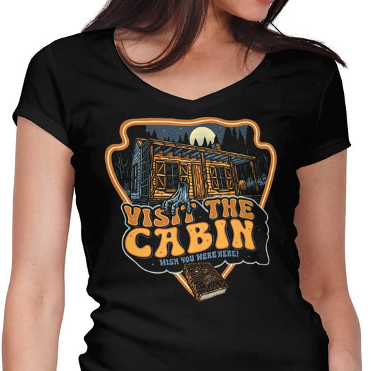 Visit the Cabin - Women's V-Neck