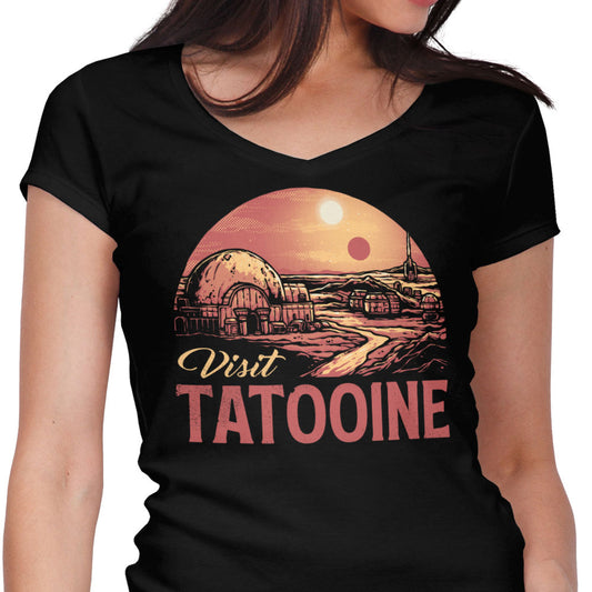 Visit the Twin Suns - Women's V-Neck