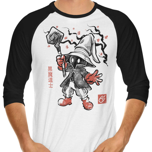 Void Caster Sumi-e - 3/4 Sleeve Raglan T-Shirt