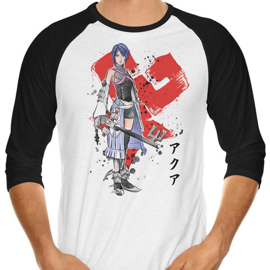 Watercolor Keyblade Master - 3/4 Sleeve Raglan T-Shirt