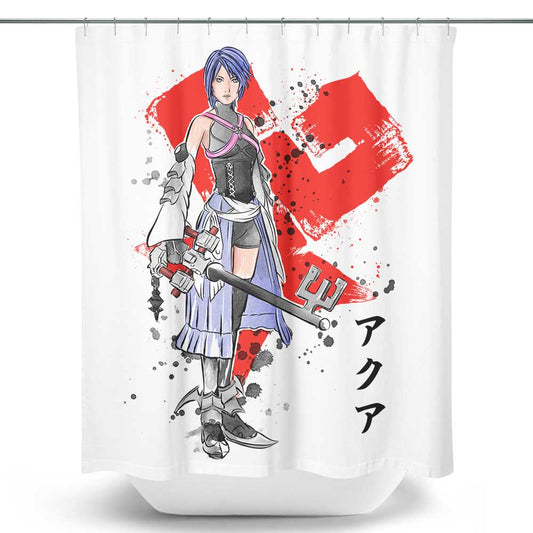 Watercolor Keyblade Master - Shower Curtain