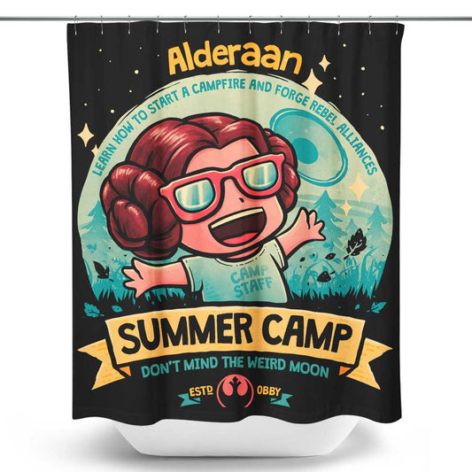 Weird Moon Summer Camp - Shower Curtain