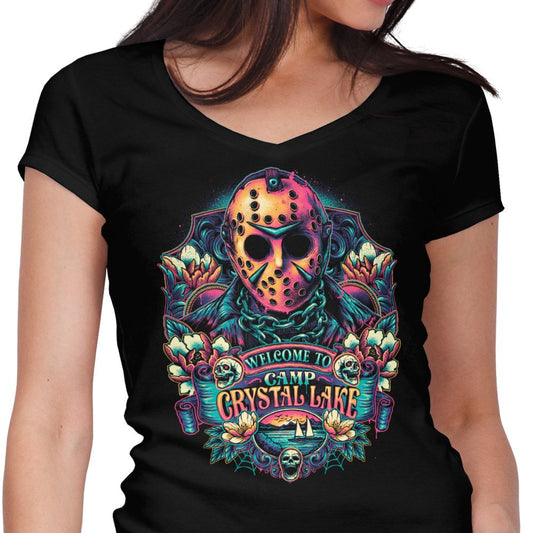 Welcome to Camp Crystal Lake - Women's V-Neck