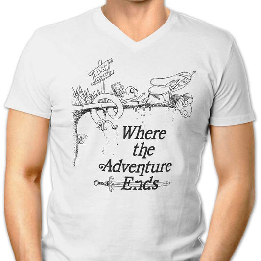 Where the Adventure Ends - Men's V-Neck
