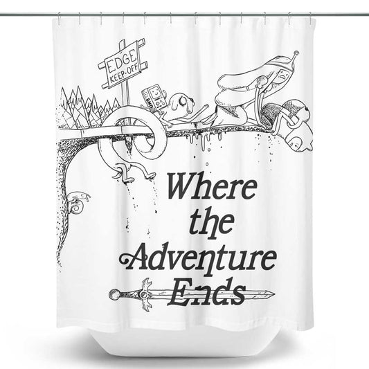 Where the Adventure Ends - Shower Curtain
