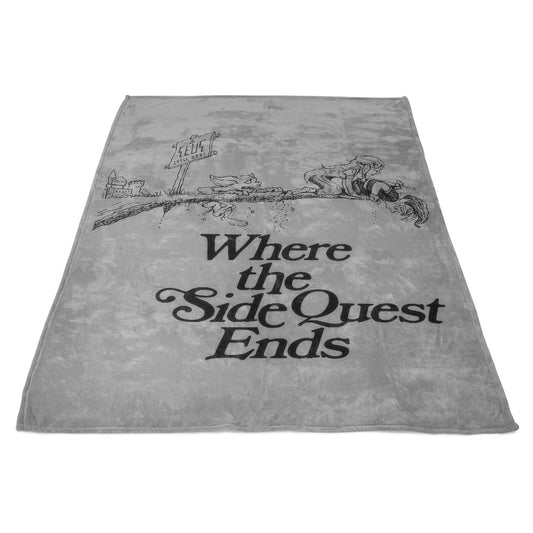 Where the Side Quest Ends - Fleece Blanket