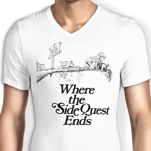 Where the Side Quest Ends - Men's V-Neck