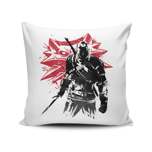 White Wolf Sumi-e - Throw Pillow