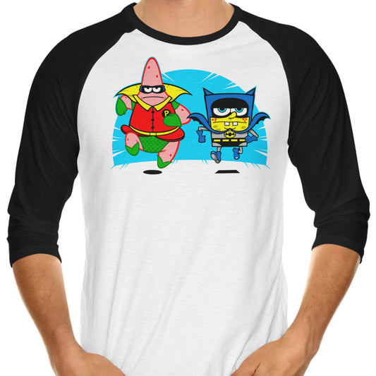 Who Lives In a Batcave Under the Sea? - 3/4 Sleeve Raglan T-Shirt
