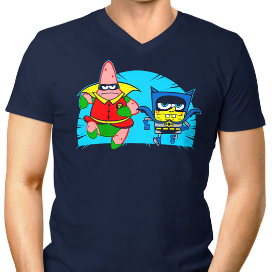 Who Lives In a Batcave Under the Sea? - Men's V-Neck