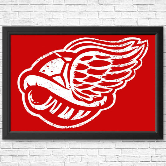 Winged Turtle Shell - Posters & Prints