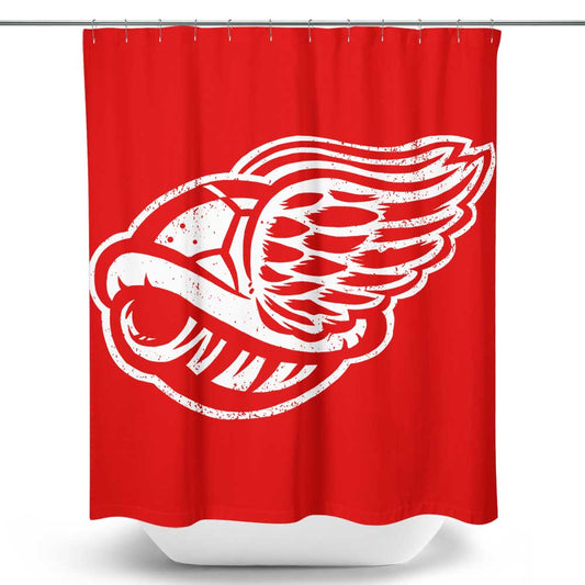 Winged Turtle Shell - Shower Curtain