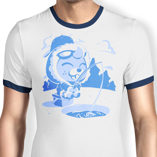 Winter Fishing - Ringer T-Shirt