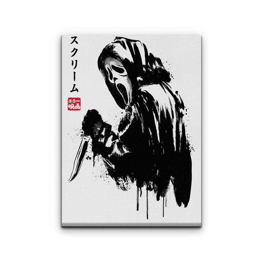 Woodsboro Killer Sumi-e - Canvas Print