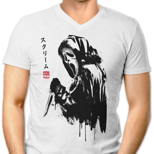 Woodsboro Killer Sumi-e - Men's V-Neck