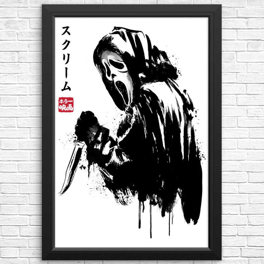 Woodsboro Killer Sumi-e - Posters & Prints