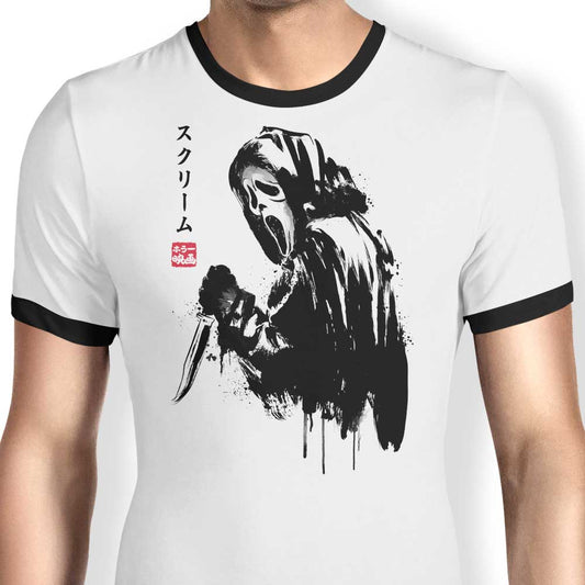 Woodsboro Killer Sumi-e - Ringer T-Shirt