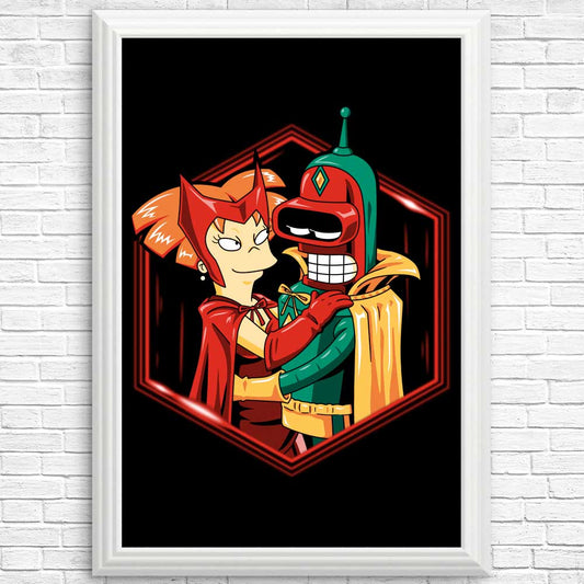 A Futuristic Couple - Posters & Prints