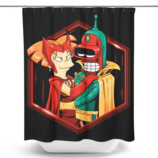 A Futuristic Couple - Shower Curtain