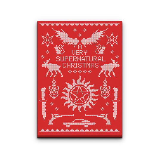 A Very SPN Sweater - Canvas Print