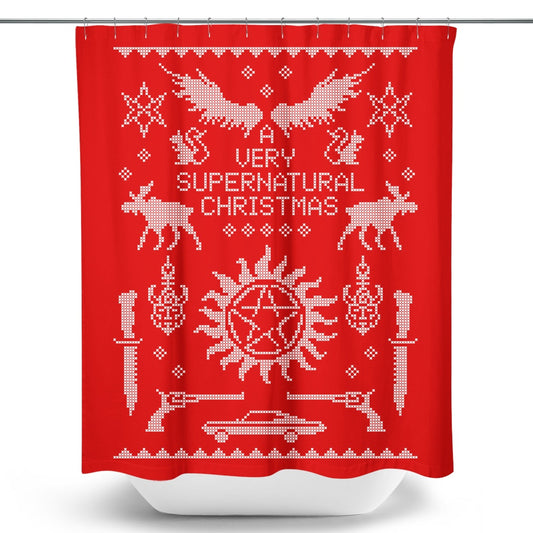A Very SPN Sweater - Shower Curtain