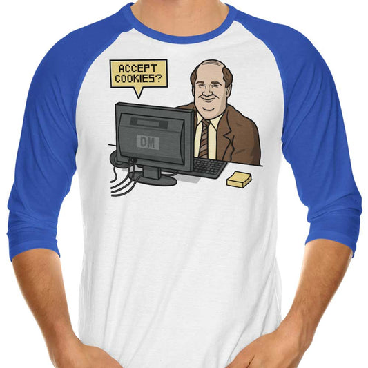 Accept Cookies - 3/4 Sleeve Raglan T-Shirt