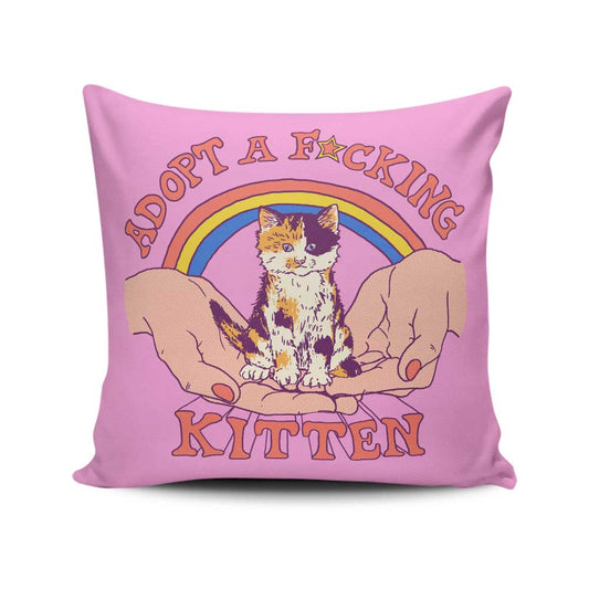 Adopt a Kitten - Throw Pillow