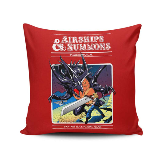 Airship and Summons - Throw Pillow