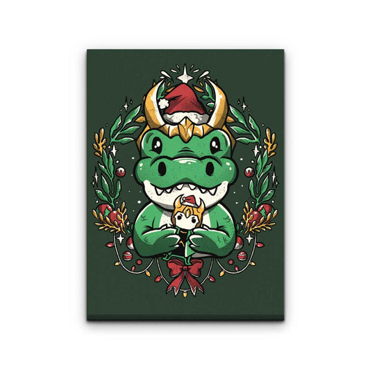 Alligator Christmas - Canvas Print