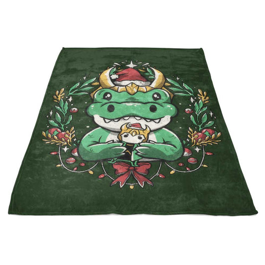 Alligator Christmas - Fleece Blanket