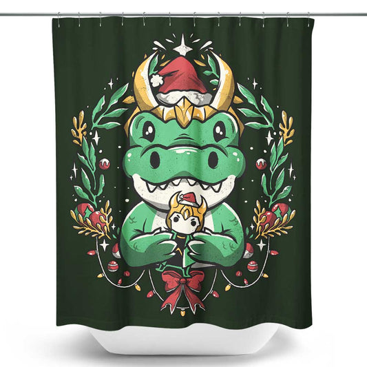 Alligator Christmas - Shower Curtain