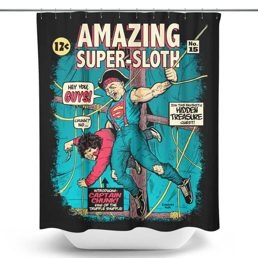 Amazing Super Sloth - Shower Curtain