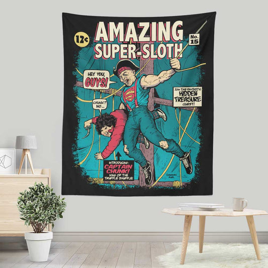 Amazing Super Sloth - Wall Tapestry