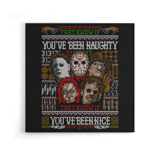 An Ugly Slasher Sweater - Canvas Print