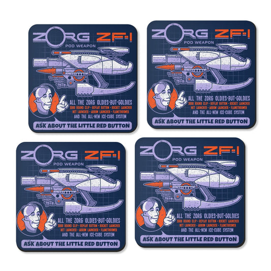 Ask About the Little Red Button - Coasters