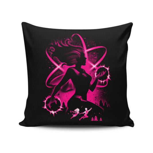 Atom Girl - Throw Pillow