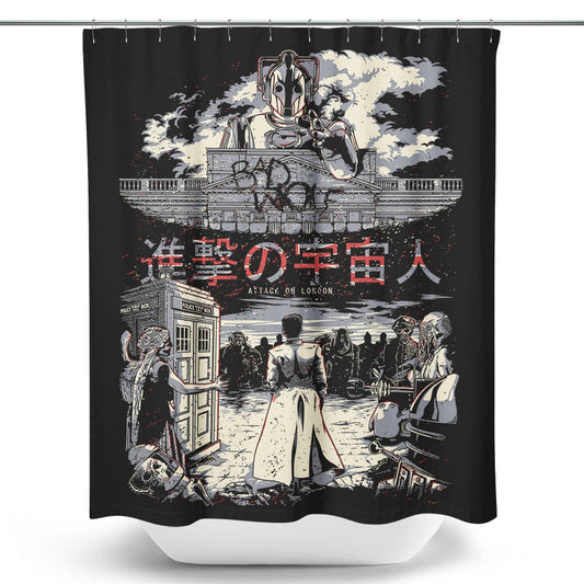 Attack on London - Shower Curtain