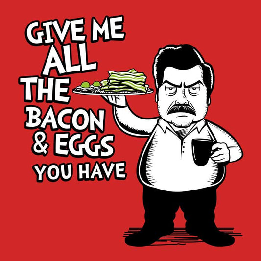 Bacon and Eggs - 3/4 Sleeve Raglan T-Shirt
