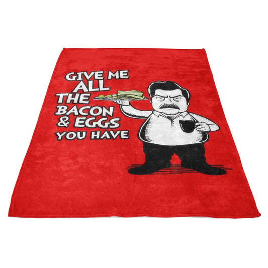 Bacon and Eggs - Fleece Blanket