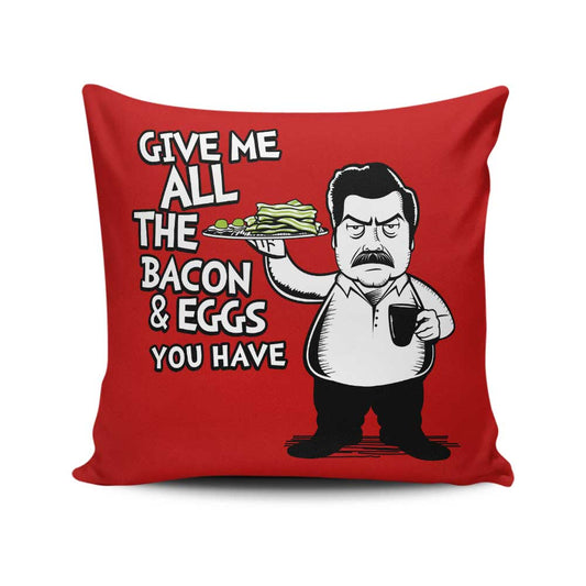 Bacon and Eggs - Throw Pillow