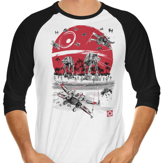 Battle on the Beach - 3/4 Sleeve Raglan T-Shirt