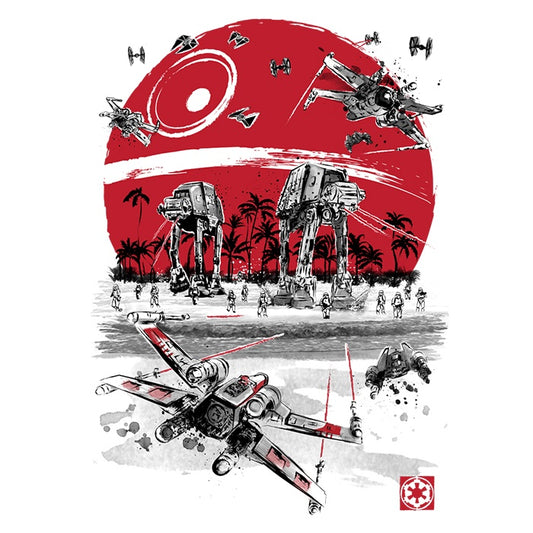 Battle on the Beach - Throw Pillow