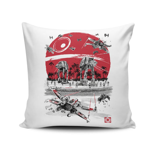 Battle on the Beach - Throw Pillow
