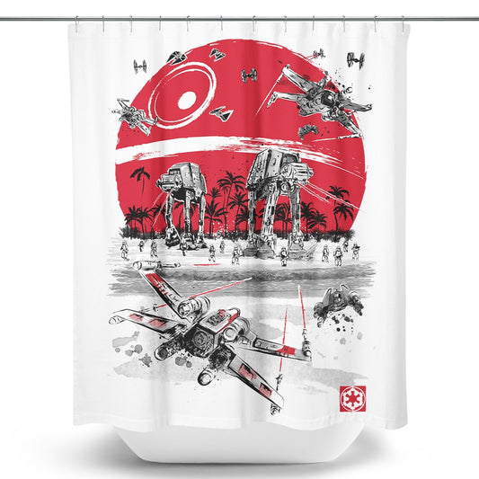 Battle on the Beach - Shower Curtain
