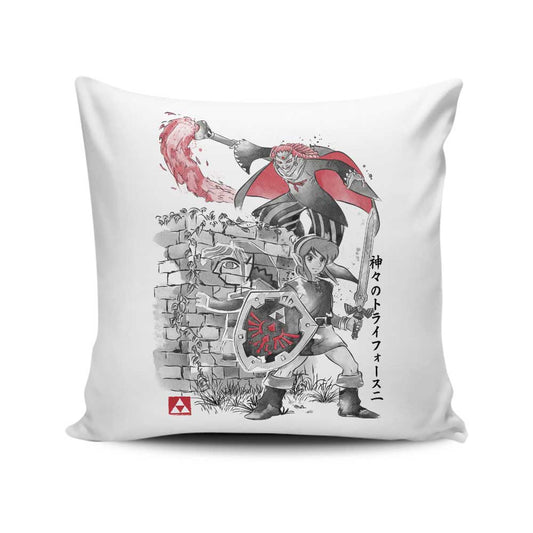 Between Worlds Sumi-e - Throw Pillow