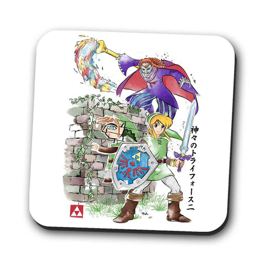 Between World's Watercolor - Coasters