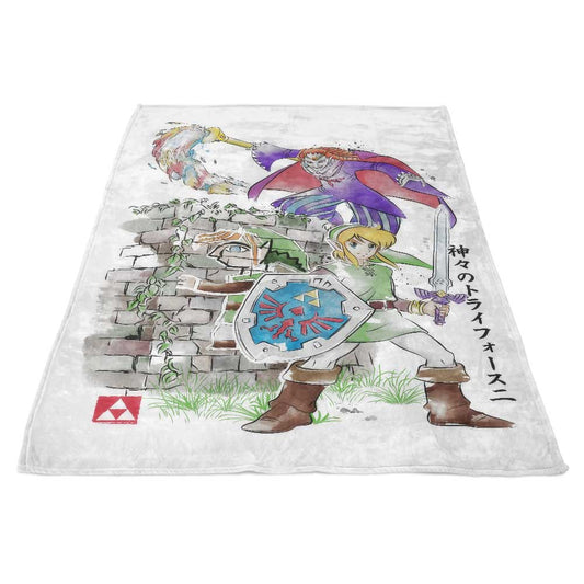 Between World's Watercolor - Fleece Blanket