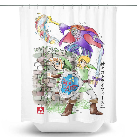 Between World's Watercolor - Shower Curtain