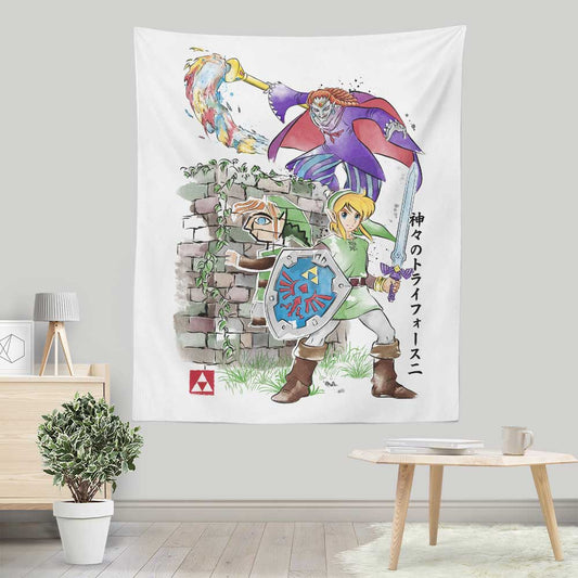 Between World's Watercolor - Wall Tapestry