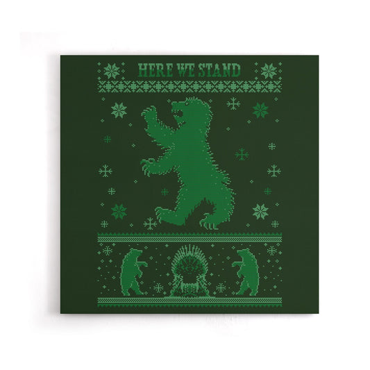 Black Bear Sweater - Canvas Print